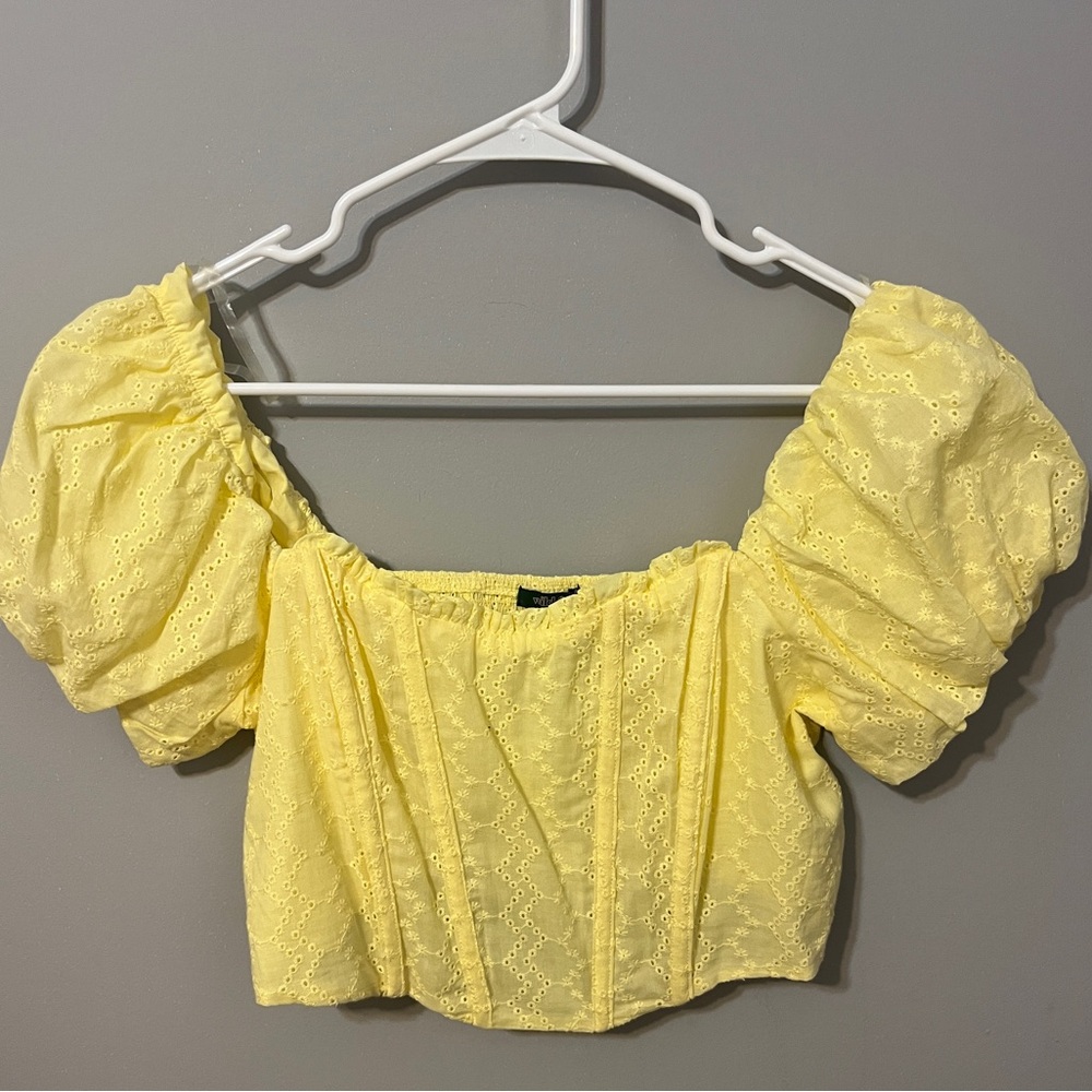 Wild Fable Sunny Yellow Eyelet Skirt